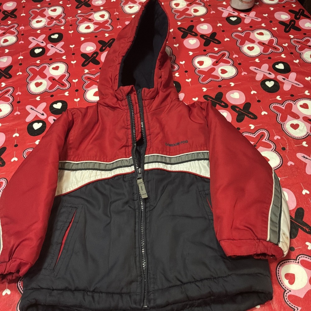 London Fog Winter Coat Jacket 3T‎ Boys Toddler Navy Blue Snow Cold